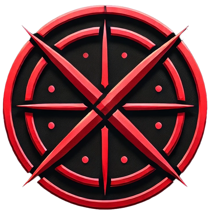 red star in a circle, witchcraft occult logo